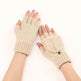 Wool Fingerless Gloves Women's Warm Fashionable Knitted Half Finger Oversleeves - EX-STOCK Canada
