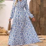 Elegant ladies Spring And Autumn Long Sleeve Floral maxi Dress - EX-STOCK Canada