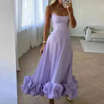 Fashion Suspenders Large Flower Swing Three-dimensional Flower A- Line Skater Dress Womens Clothing - EX-STOCK CANADA