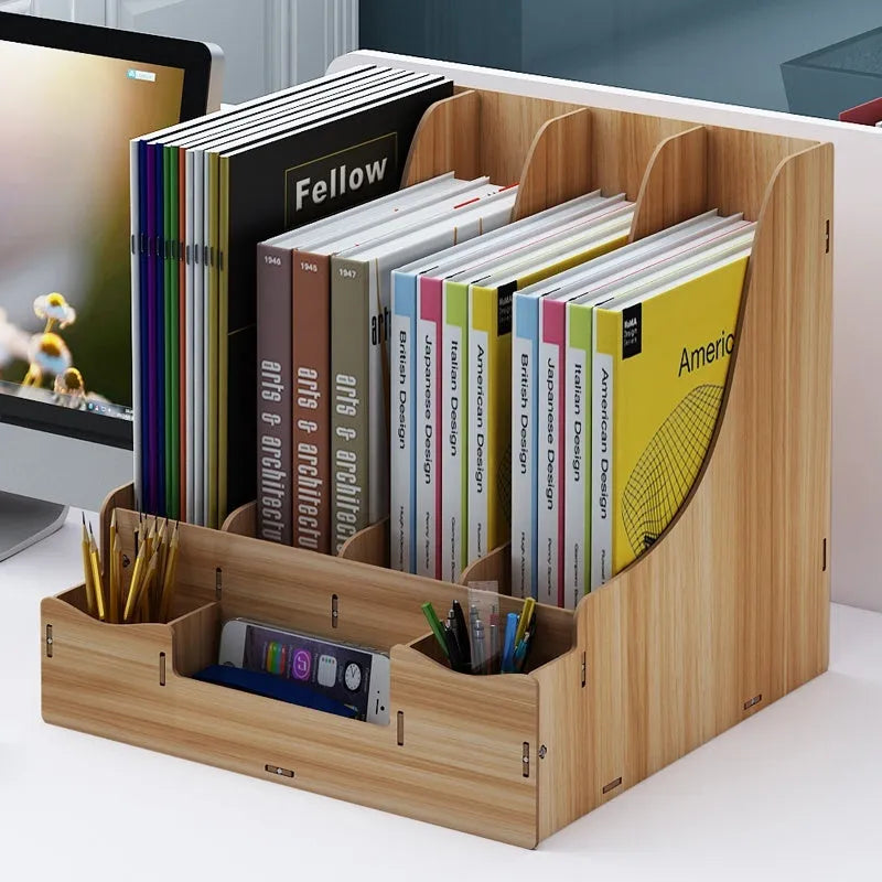 Minimalist Wooden Desk Organizer Office Table Organizer - EX-STOCK CANADA