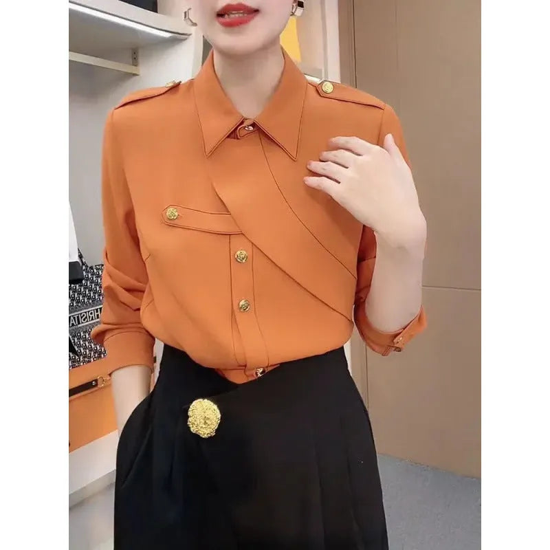 Luxury Professional Business Cooperate Office blouse shirt  for women - EX-STOCK CANADA