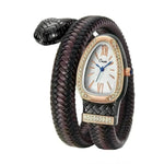 Snake Watch Fashion Quartz Watch Diamond Leather Strap - EX-STOCK CANADA