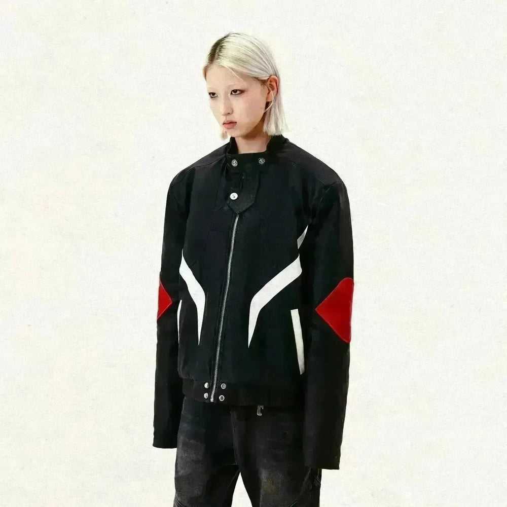 New Trendy Fashionable Zip up Leather Jacket men - EX-STOCK CANADA