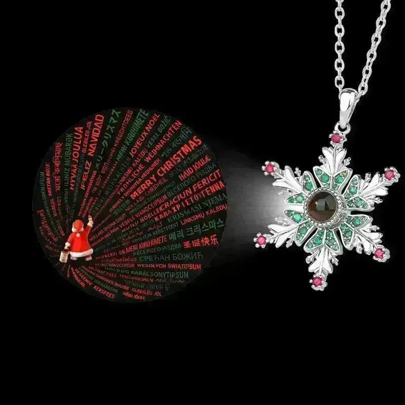Snowflakes Christmas Necklace gift for women - EX-STOCK CANADA