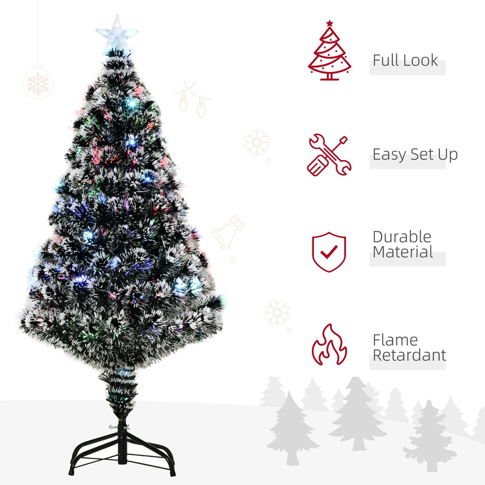 4ft Pre-Lit LED Optical Fiber Christmas Tree Artificial Seasonal Decor EX-STOCK Canada 