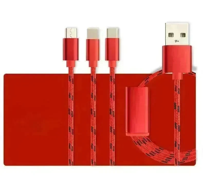 Three-in-one Mobile Phone Charging Cable - EX-STOCK CANADA