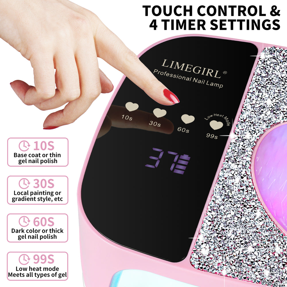 UV LED Nail Lamp Kit For Gel Polish Professional Fast Curing Dryer Light Set With 4 Timer Settings Cordless Rechargeable Nail Art Cure Machine For Manicure Pedicure At Home And Salon EX-STOCK Canada 