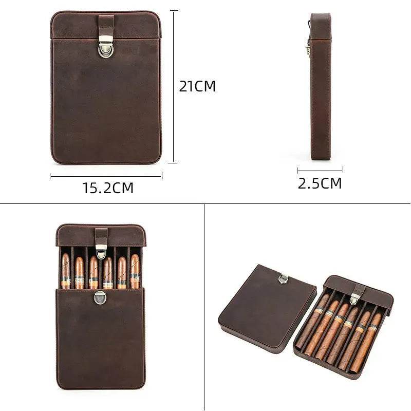 Portable Vintage Horse Leather Travel Cigarette case Cigar wallet - EX-STOCK Canada