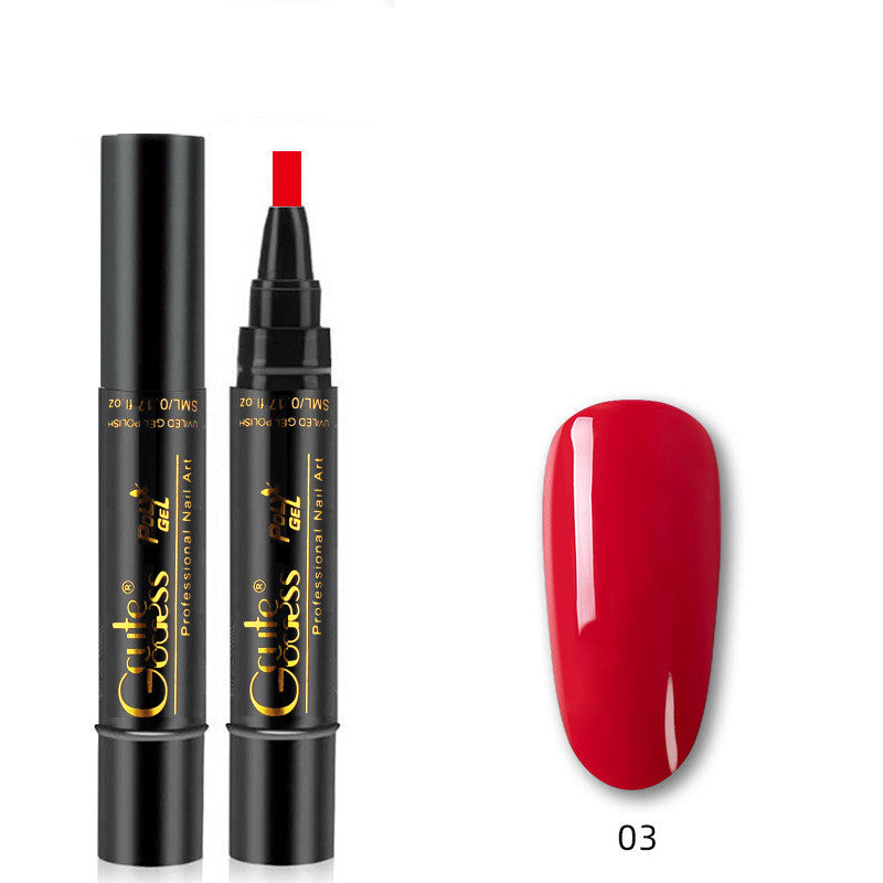 Red 3-in-1 Nail Glue Pen – Gel, Magnet & French Manicure Tool (36 Colours + Sets)