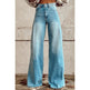 Pantalons évasés à transfert thermique Simulation Jean Pantalons amples 
