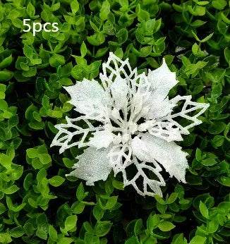 Glitter Artifical Christmas Flowers Christmas Tree Decorations For Home Fake Flowers Xmas Ornaments New Year Decor - EX-STOCK Canada
