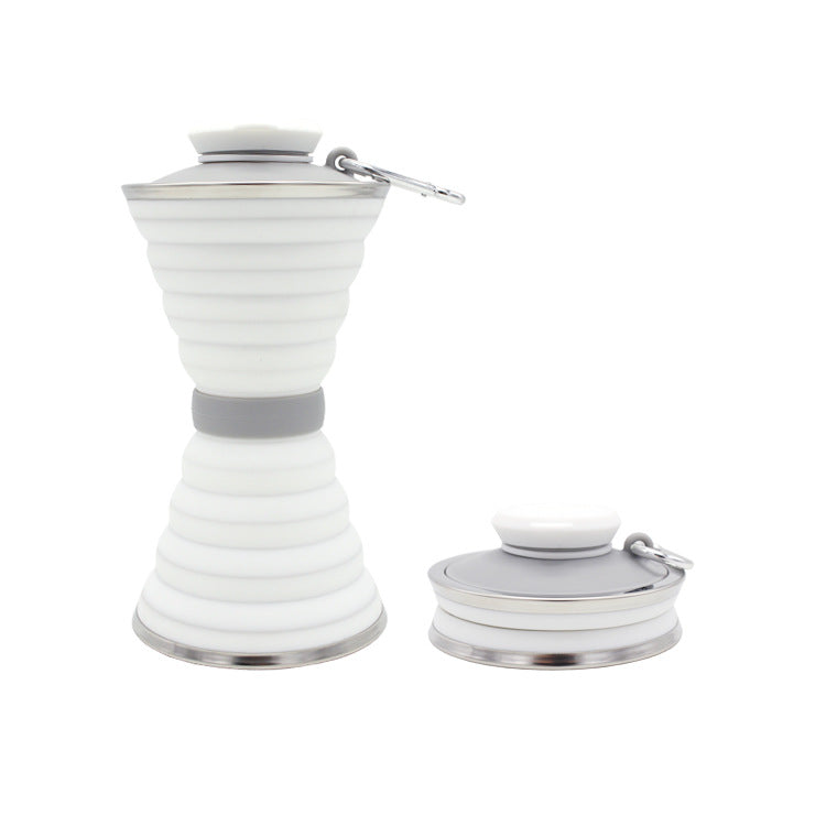 Bouteille d'eau en silicone de 500ML, pliable, étanche, portable, pour sportifs, voyage, randonnée, réutilisable, gadgets de cuisine 