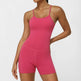 Thin Strap Yoga Clothes Shorts Suit Nude Feel One-piece Workout Top - EX-STOCK CANADA