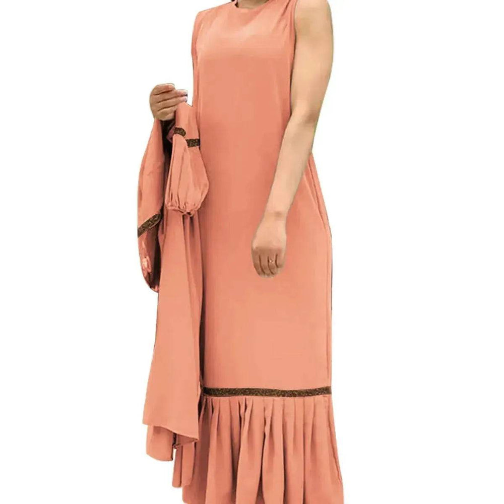 Elegant Two piece for ArabWomen Abaya Underwear dress and Kimono Abaya Open front Abaya for Middle Easter Arab Dubai Women - EX-STOCK Canada