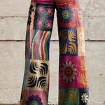 Daily High Rise Pattern Pocket Wide Leg Pants EX-STOCK Canada 