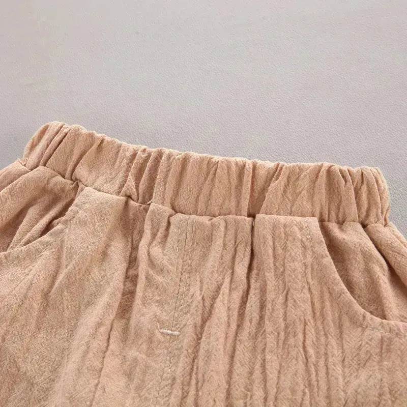 Summer Flower Lapel Shirt Two-piece Set for boys Short sleeve shirt and short pant - EX-STOCK Canada