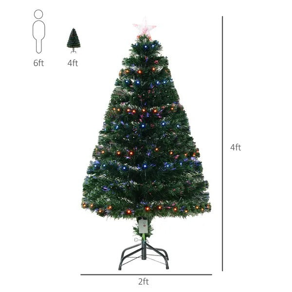 4ft Prelit Artificial Optical Xmas Tree Spruce Hinged Full Tree EX-STOCK Canada 