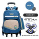 Portable Burden Alleviation Bull Wheel Trolley Schoolbag Bookbag for Boy and Girl - EX-STOCK CANADA