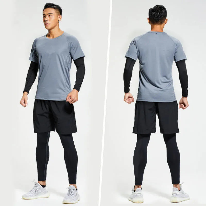 Sports Suit Gym Tights Quick-drying Morning And Night Running Workout Clothes - EX-STOCK CANADA