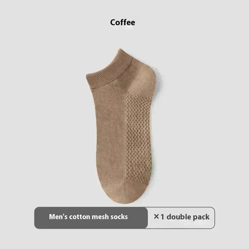 Cotton Anti-Pilling Ankle socks absorbing Invisible Tight Mesh Boat Socks - EX-STOCK CANADA