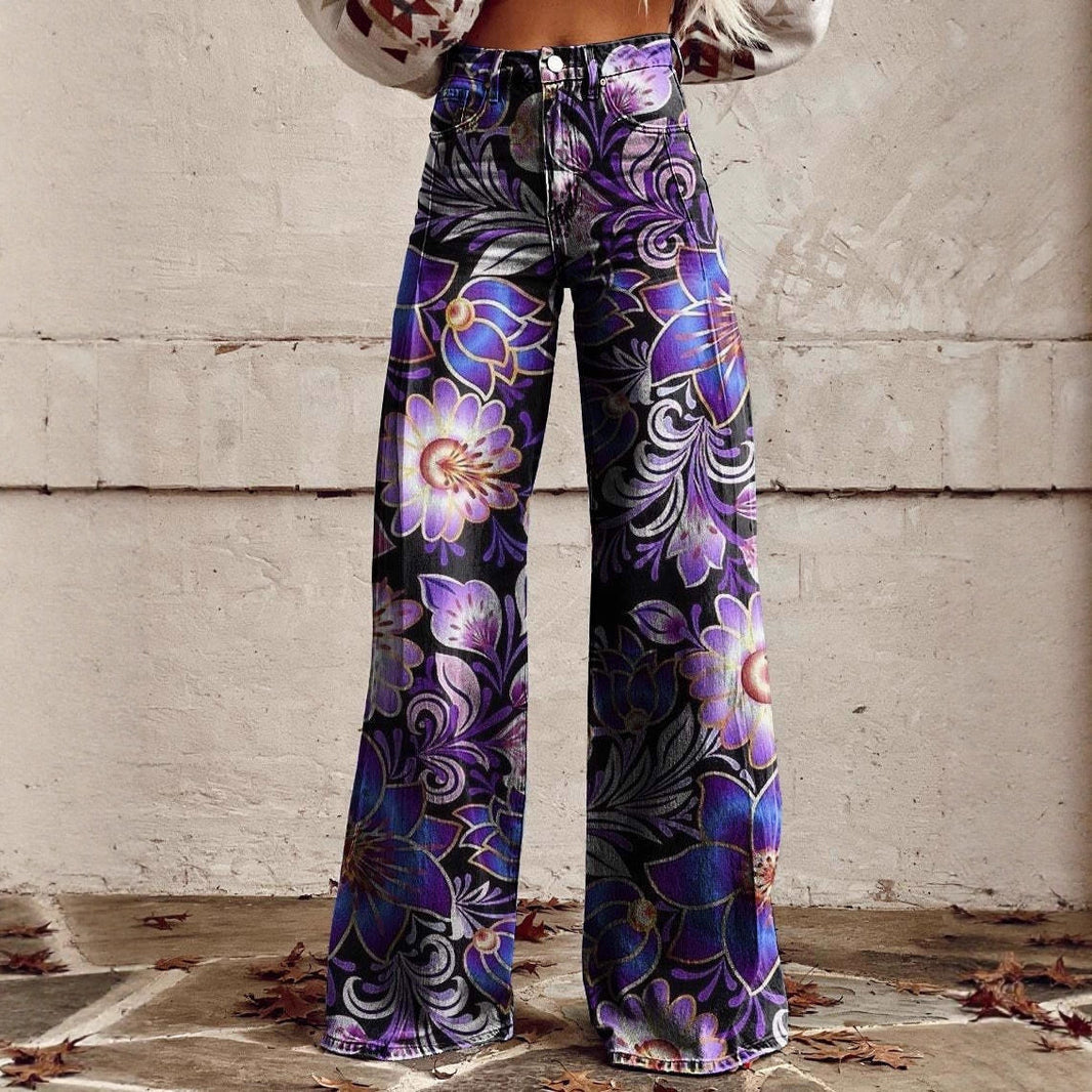 Women's Simple Pants With A Printed Pattern 