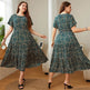 Summer Plus Size Women Floral Printed Midi Dresses - EX-STOCK Canada