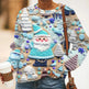 Women's Pullover Christmas Pattern Round Neck Sweatshirt EX-STOCK Canada 