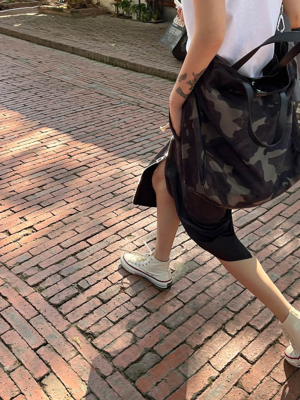 Women's Straight zip down Midi Pencil Skirt street style - EX-STOCK Canada