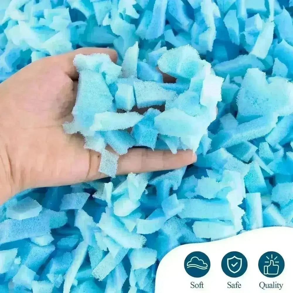 5lbs Bean Bag Filler, Shredded Memory Foam Filling For Bean Bag Chair, Dog Beds, Cushions Pillows, Added Gel Particles - EX-STOCK CANADA