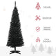 5FT Artificial Christmas Tree, Pencil Christmas Tree With Realistic Branches, Stable Stand, Black EX-STOCK Canada 
