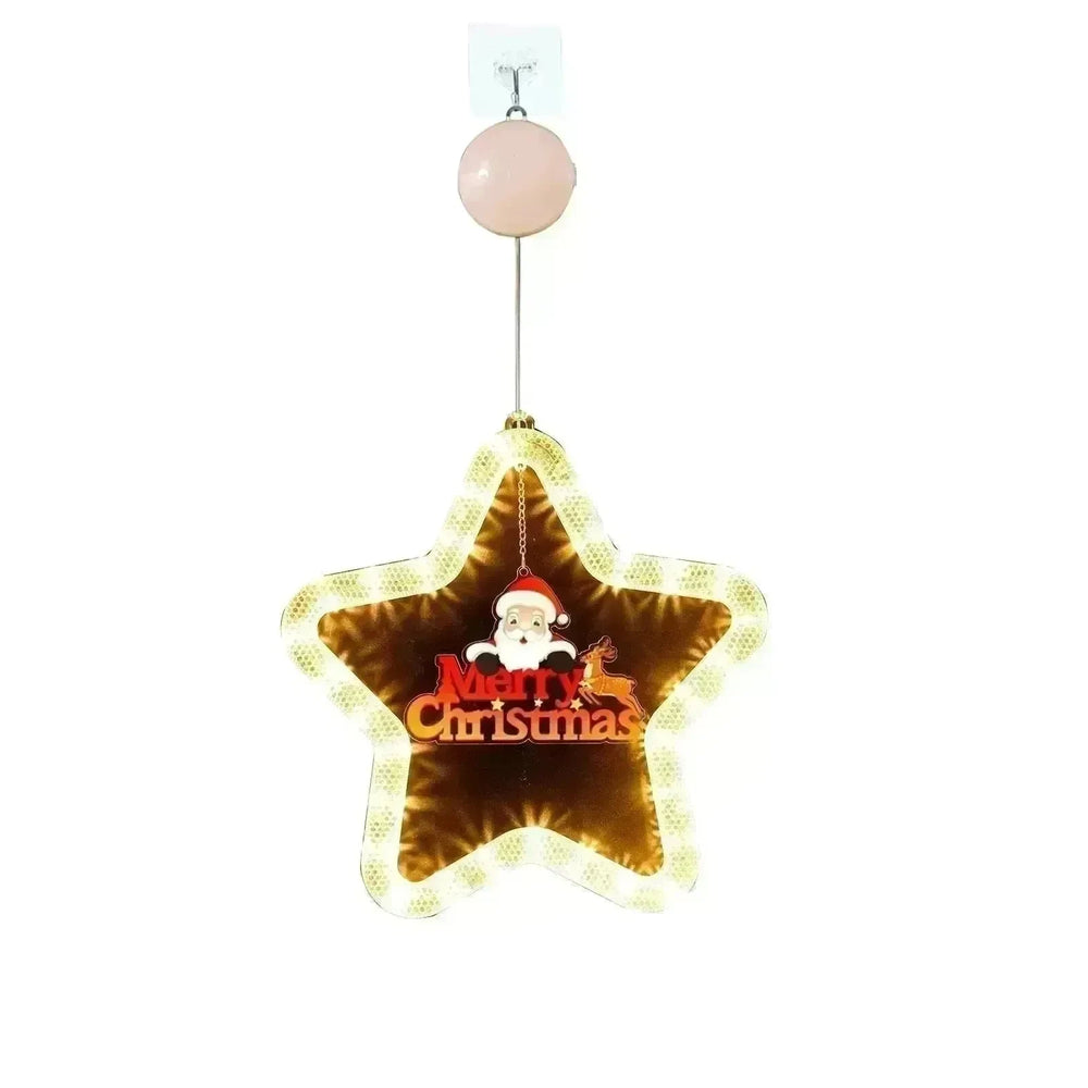Christmas Pendant Decoration Christmas Atmosphere Led Lights Led Christmas Star Light Decoration For Window Door For Holiday - EX-STOCK CANADA