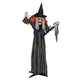 Animatronics Standing Witch, Voice-Activated Prop With Skull Staff & Flashing Eyes, Easy Setup Indoor, Orange EX-STOCK Canada 