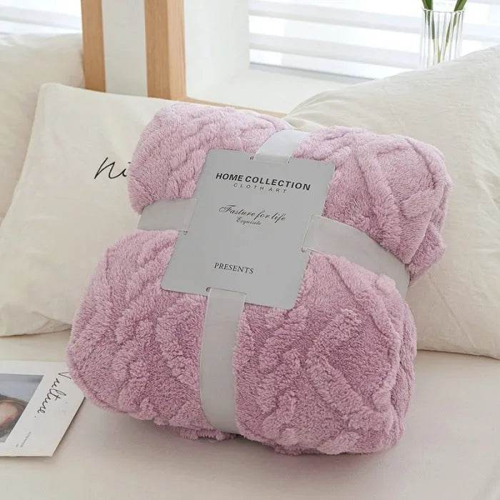 Single-layer Double-sided Tower Velvet Sofa Cover Soft Winter Blanket - EX-STOCK Canada