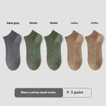 Cotton Anti-Pilling Ankle socks absorbing Invisible Tight Mesh Boat Socks - EX-STOCK CANADA