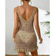 Women's Fashion Suspenders Deep V Knitted Beach Skirt Dress for Chic Ladies - EX-STOCK CANADA