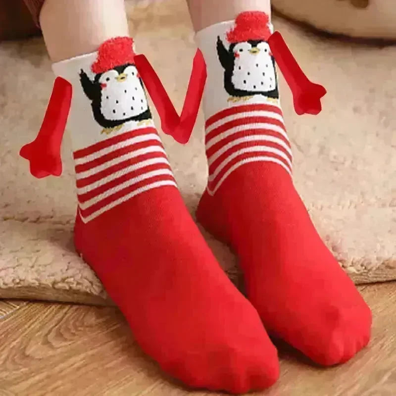 Christmas Stockings Autumn Winter Cotton Magnet Lodestone Hand Tube Socks - EX-STOCK CANADA