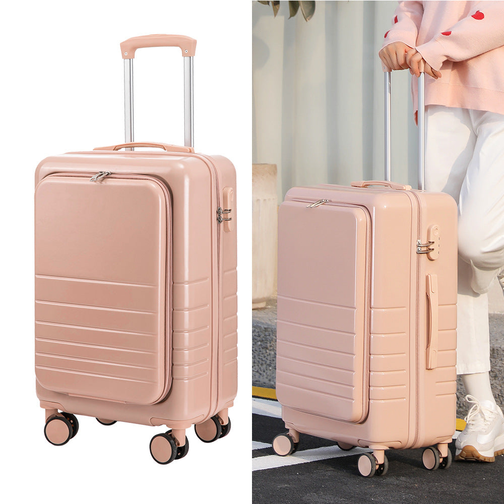 Large Capacity Suitcase Front  Lid Pull Rod Case | EX-STOCK Canada 