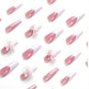 24 PCS Bear Bowbowknot Nail Art, Long Length Long Water Pipe Fake Nails,Square Head Nail Tips False Nail EX-STOCK Canada 