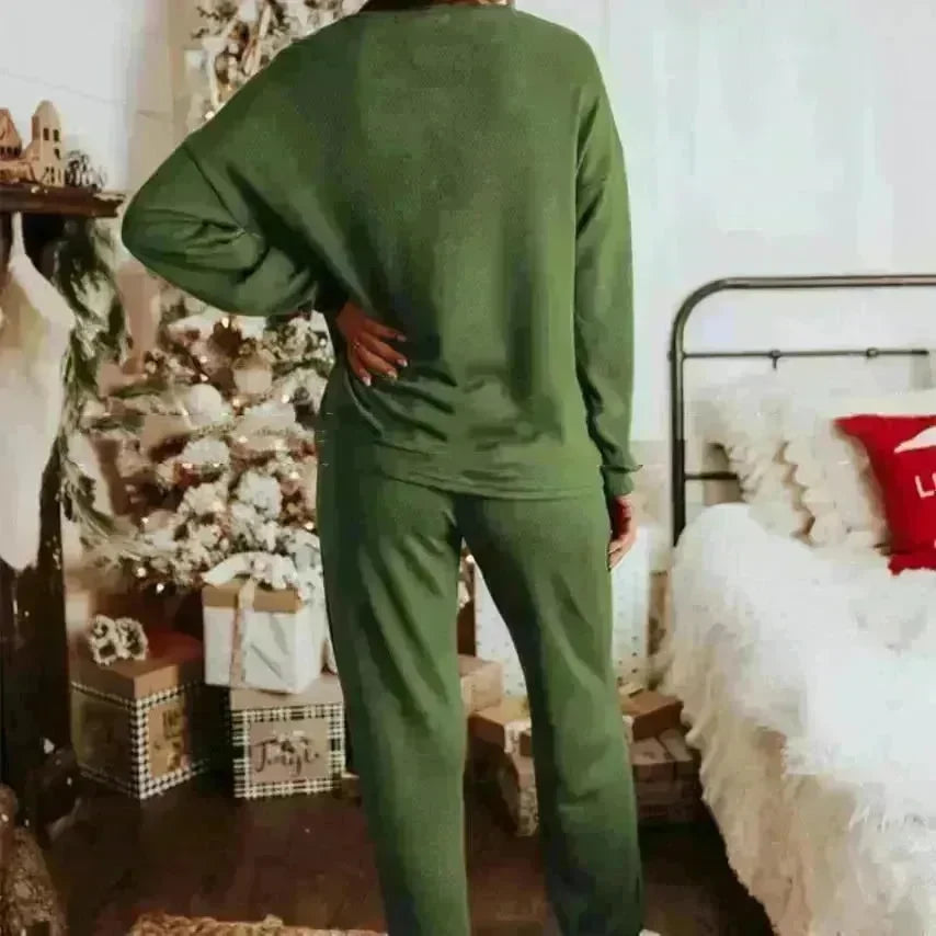 Women's Christmas sweatsuit Sequins Long Sleeve Pants Two-piece Set Fashion Casual Set - EX-STOCK CANADA