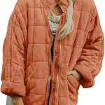 Casual Winter Cotton Padded Loose Pockets Long Sleeved Jacket Women - EX-STOCK CANADA