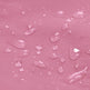 A close-up of a pink textured surface covered with clear water droplets.