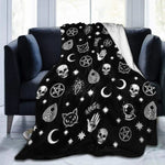 Halloween Witch Blanket Flannel Blanket EX-STOCK Canada 