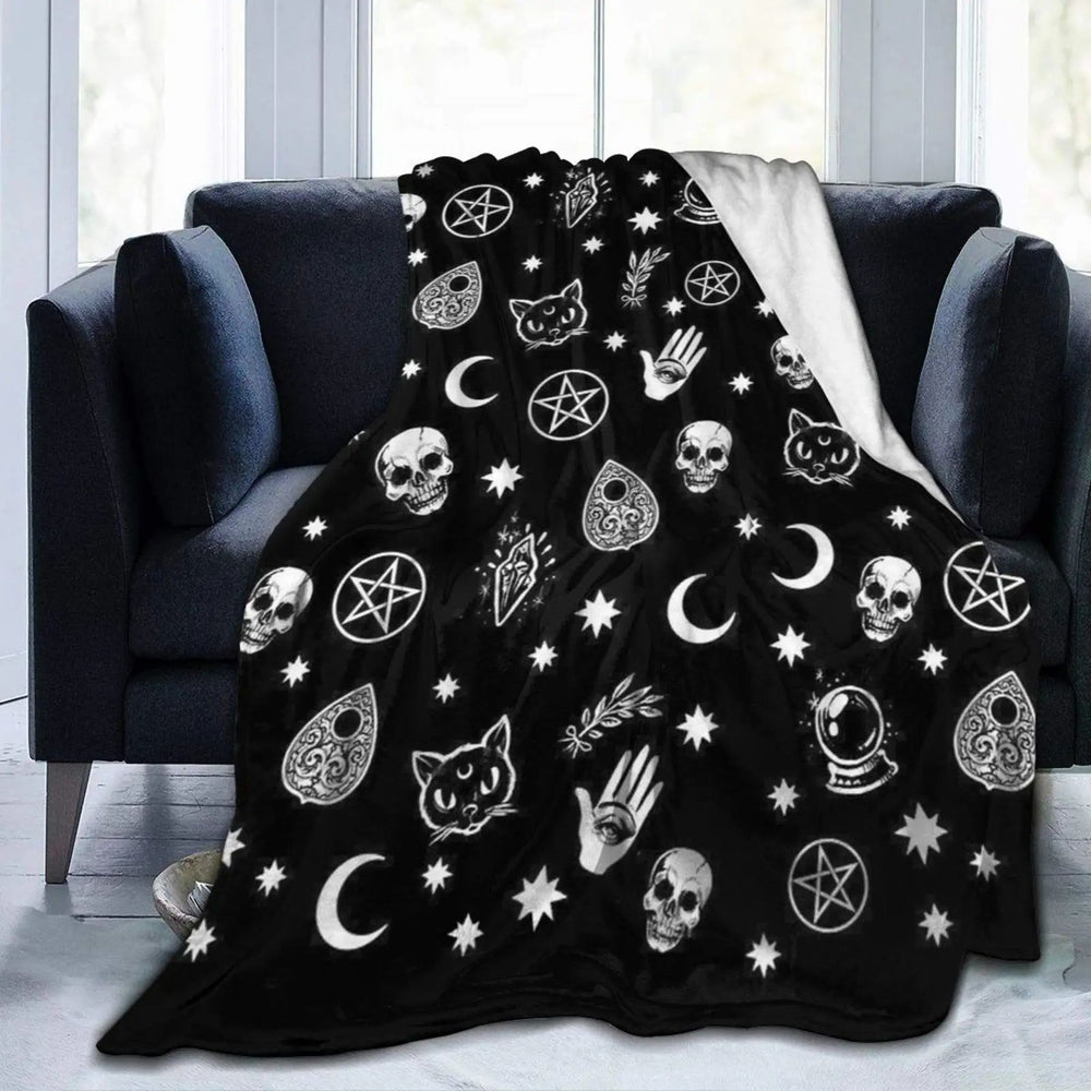 Halloween Witch Blanket Flannel Blanket EX-STOCK Canada 
