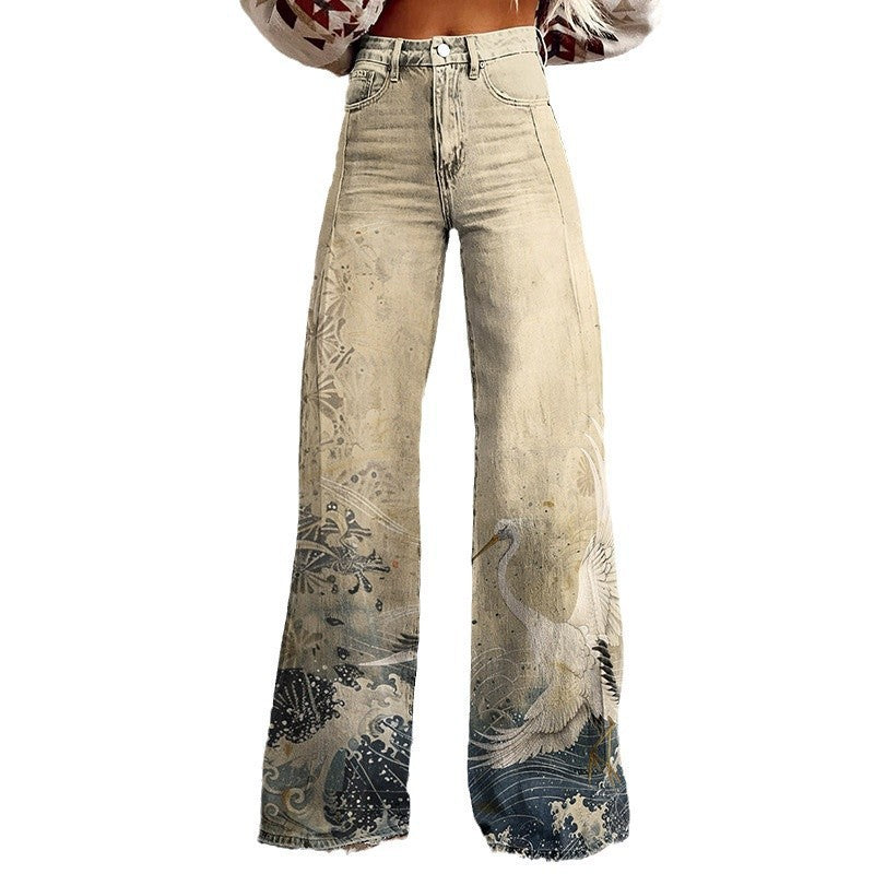 Nouveau Pantalon Décontracté en Jean avec Simulation de Haut-Parleur Thermique 3D Tous-compatibles 