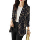 Women's Button Printed Long-sleeved Pocket Vintage Cotton And Linen jacket Blazer - EX-STOCK Canada