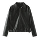 Fashioned Oversized zipper Lapel Leather coat jacket for women - EX-STOCK Canada