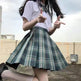 Student Jk Plaid Skirt Preppy Style Mini Pleated Kilt Skirt - EX-STOCK Canada
