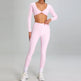 European And American High-intensity Sports Suit Outdoor Running Nude Feel Workout Clothes Slimming High Waist - EX-STOCK CANADA