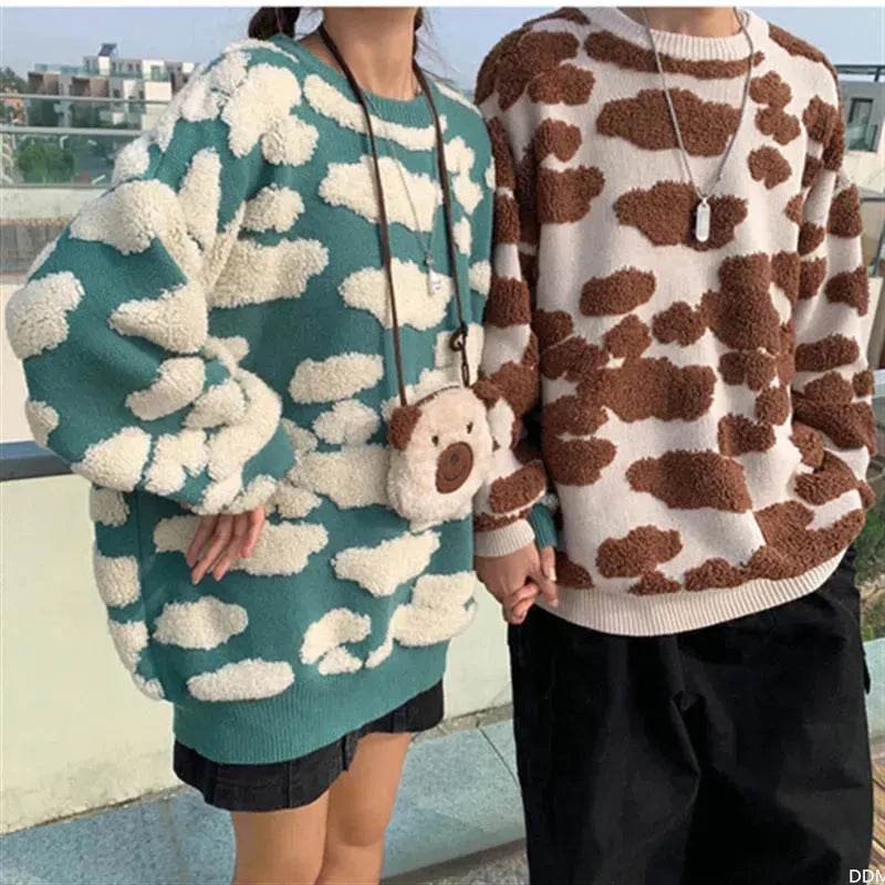 New Trend Autumn Winter Unisex Oversized Woolen Plush Pullover Sweater - EX-STOCK Canada