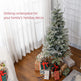 5 Feet Pencil Snow Flocked Artificial Christmas Tree With 517 Realistic Cypress Branches, Auto Open, Green EX-STOCK Canada 
